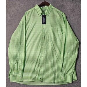 NWT Vineyard Vines Brrr OTG On The Go Shirt Performance Size XL Gingham Green